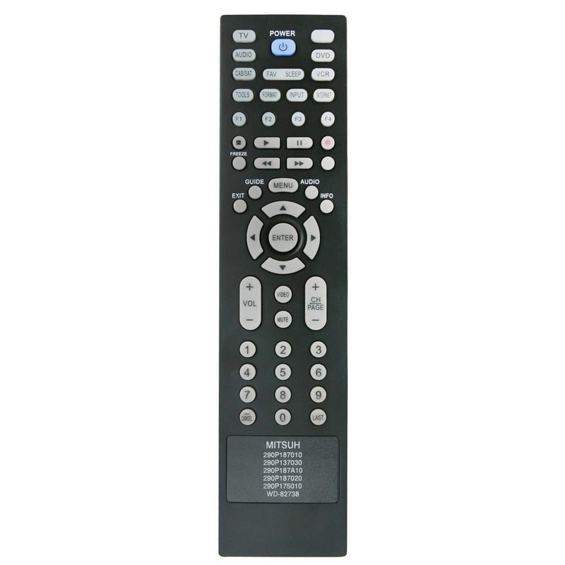 Beyution New 6in1 Remote Control 290P187010 290P137010 290P187A10 290P187020 290P175010 WD-82738 fit for Mitsubishi WD-60C9 WD-65C9 WD-73C9 LT-40151 LT-40153 LT-40164 LT-46151 LT-46153 LT-46164 LT-46265 - Image 1